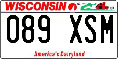 WI license plate 089XSM