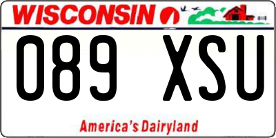 WI license plate 089XSU