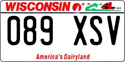 WI license plate 089XSV