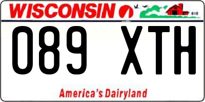WI license plate 089XTH