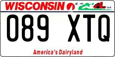 WI license plate 089XTQ