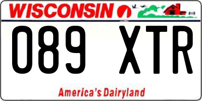 WI license plate 089XTR