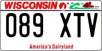 WI license plate 089XTV