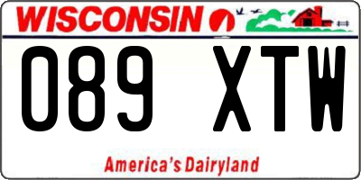 WI license plate 089XTW