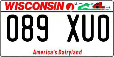 WI license plate 089XUO