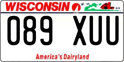 WI license plate 089XUU