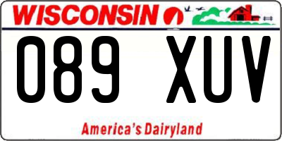 WI license plate 089XUV