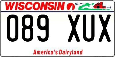 WI license plate 089XUX