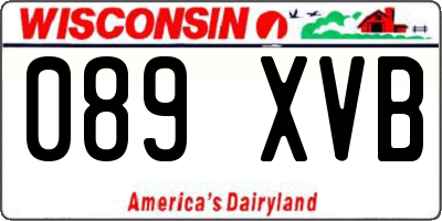 WI license plate 089XVB