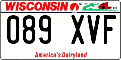 WI license plate 089XVF