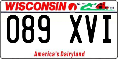 WI license plate 089XVI