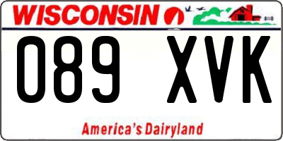 WI license plate 089XVK