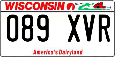 WI license plate 089XVR
