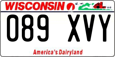 WI license plate 089XVY