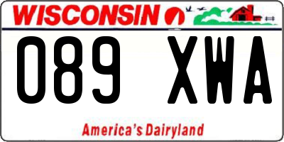 WI license plate 089XWA