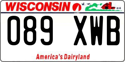 WI license plate 089XWB