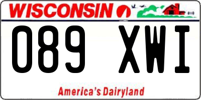 WI license plate 089XWI