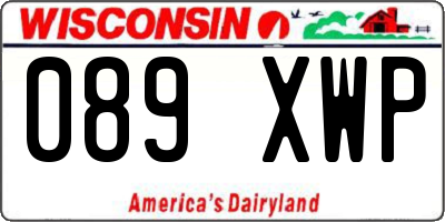 WI license plate 089XWP