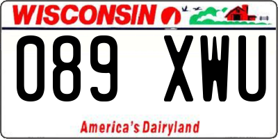 WI license plate 089XWU