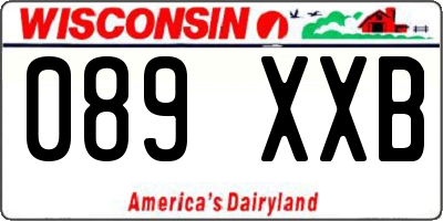 WI license plate 089XXB
