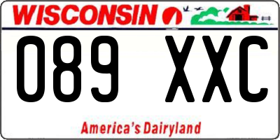 WI license plate 089XXC