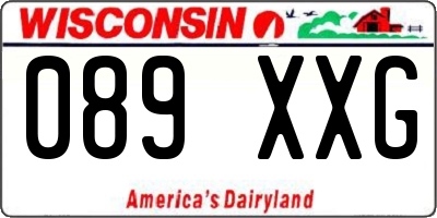 WI license plate 089XXG
