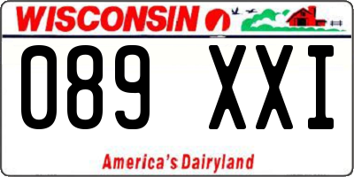 WI license plate 089XXI
