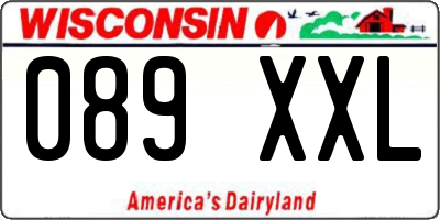 WI license plate 089XXL
