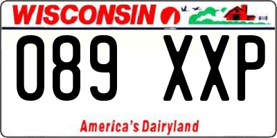 WI license plate 089XXP