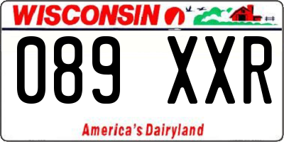 WI license plate 089XXR