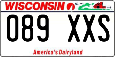WI license plate 089XXS