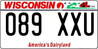 WI license plate 089XXU