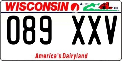 WI license plate 089XXV
