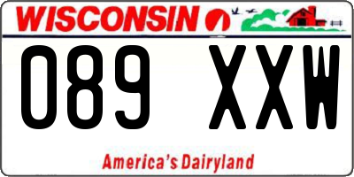 WI license plate 089XXW