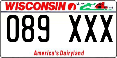 WI license plate 089XXX