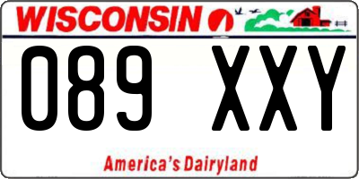 WI license plate 089XXY