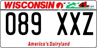 WI license plate 089XXZ