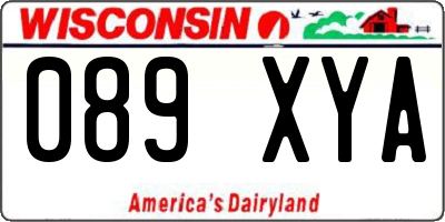 WI license plate 089XYA