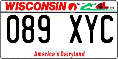 WI license plate 089XYC