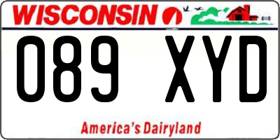 WI license plate 089XYD