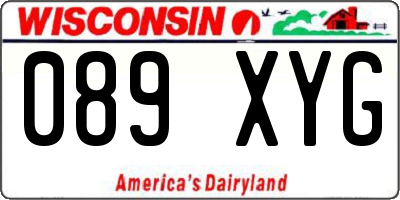 WI license plate 089XYG