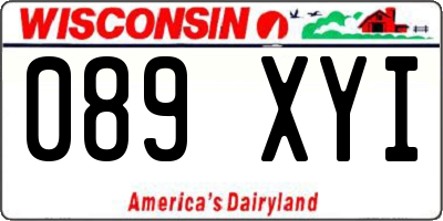 WI license plate 089XYI