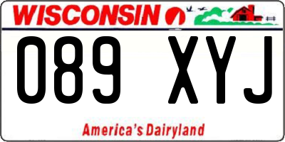 WI license plate 089XYJ