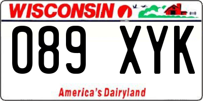 WI license plate 089XYK