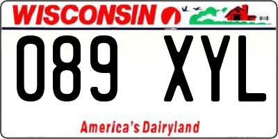 WI license plate 089XYL
