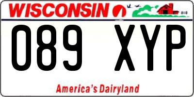 WI license plate 089XYP