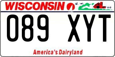 WI license plate 089XYT