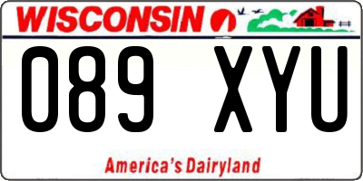 WI license plate 089XYU