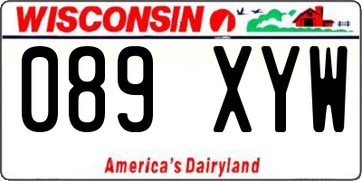 WI license plate 089XYW