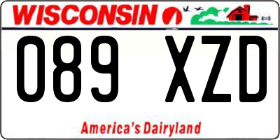 WI license plate 089XZD